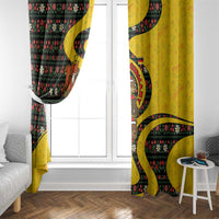 Germany Christmas Window Curtain with Bear Boar Otter Squirrel and Holiday Pattern Design - Wonder Print Shop