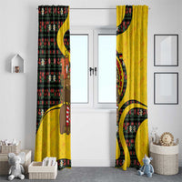 Germany Christmas Window Curtain with Bear Boar Otter Squirrel and Holiday Pattern Design - Wonder Print Shop