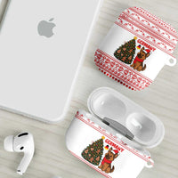 Germany Christmas AirPods Case with German Shepherd Dog Gingerbread Tree and Red Holiday Pattern - Wonder Print Shop