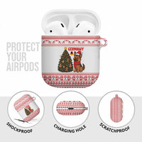 Germany Christmas AirPods Case with German Shepherd Dog Gingerbread Tree and Red Holiday Pattern - Wonder Print Shop