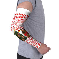 Germany Christmas Arm Sleeves with German Shepherd Dog Gingerbread Tree and Red Holiday Pattern - Wonder Print Shop