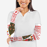 Germany Christmas Arm Sleeves with German Shepherd Dog Gingerbread Tree and Red Holiday Pattern - Wonder Print Shop