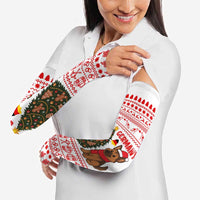 Germany Christmas Arm Sleeves with German Shepherd Dog Gingerbread Tree and Red Holiday Pattern - Wonder Print Shop