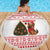 Germany Christmas Beach Blanket with German Shepherd Dog Gingerbread Tree and Red Holiday Pattern - Wonder Print Shop