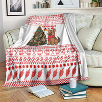 Germany Christmas Blanket with German Shepherd Dog Gingerbread Tree and Red Holiday Pattern - Wonder Print Shop
