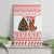 Germany Christmas Canvas Wall Art with German Shepherd Dog Gingerbread Tree and Red Holiday Pattern - Wonder Print Shop