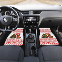 Germany Christmas Car Mats with German Shepherd Dog Gingerbread Tree and Red Holiday Pattern - Wonder Print Shop