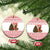 Germany Christmas Ceramic Ornament with German Shepherd Dog Gingerbread Tree and Red Holiday Pattern - Wonder Print Shop