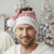 Germany Christmas Santa Hat with German Shepherd Dog Gingerbread Tree and Red Holiday Pattern - Wonder Print Shop