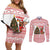 Germany Christmas Couples Matching Off Shoulder Short Dress and Long Sleeve Button Shirt with German Shepherd Dog Gingerbread Tree and Red Holiday Pattern - Wonder Print Shop