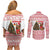 Germany Christmas Couples Matching Off Shoulder Short Dress and Long Sleeve Button Shirt with German Shepherd Dog Gingerbread Tree and Red Holiday Pattern - Wonder Print Shop
