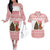 Germany Christmas Couples Matching Off The Shoulder Long Sleeve Dress and Hawaiian Shirt with German Shepherd Dog Gingerbread Tree and Red Holiday Pattern - Wonder Print Shop