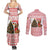 Germany Christmas Couples Matching Summer Maxi Dress and Long Sleeve Button Shirt with German Shepherd Dog Gingerbread Tree and Red Holiday Pattern - Wonder Print Shop