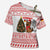 Germany Christmas Cross Shoulder Shirt with German Shepherd Dog Gingerbread Tree and Red Holiday Pattern - Wonder Print Shop
