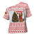 Germany Christmas Cross Shoulder Shirt with German Shepherd Dog Gingerbread Tree and Red Holiday Pattern - Wonder Print Shop