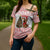 Germany Christmas Cross Shoulder Shirt with German Shepherd Dog Gingerbread Tree and Red Holiday Pattern - Wonder Print Shop