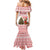 Germany Christmas Family Matching Mermaid Dress and Hawaiian Shirt with German Shepherd Dog Gingerbread Tree and Red Holiday Pattern - Wonder Print Shop