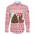 Germany Christmas Family Matching Off The Shoulder Long Sleeve Dress and Hawaiian Shirt with German Shepherd Dog Gingerbread Tree and Red Holiday Pattern - Wonder Print Shop