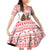 Germany Christmas Family Matching Off Shoulder Short Dress and Hawaiian Shirt with German Shepherd Dog Gingerbread Tree and Red Holiday Pattern - Wonder Print Shop