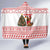 Germany Christmas Hooded Blanket with German Shepherd Dog Gingerbread Tree and Red Holiday Pattern - Wonder Print Shop