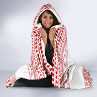 Germany Christmas Hooded Blanket with German Shepherd Dog Gingerbread Tree and Red Holiday Pattern - Wonder Print Shop