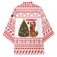 Germany Christmas Kimono with German Shepherd Dog Gingerbread Tree and Red Holiday Pattern - Wonder Print Shop