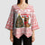 Germany Christmas Kimono Sleeve Blouse with German Shepherd Dog Gingerbread Tree and Red Holiday Pattern - Wonder Print Shop