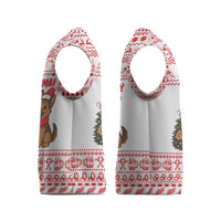 Germany Christmas Knitted V-Neck Vest with German Shepherd Dog Gingerbread Tree and Red Holiday Pattern - Wonder Print Shop