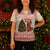 Germany Christmas Knitted V-Neck Vest with German Shepherd Dog Gingerbread Tree and Red Holiday Pattern - Wonder Print Shop