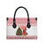 Germany Christmas Leather Bag with German Shepherd Dog Gingerbread Tree and Red Holiday Pattern - Wonder Print Shop