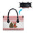 Germany Christmas Leather Bag with German Shepherd Dog Gingerbread Tree and Red Holiday Pattern - Wonder Print Shop