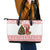 Germany Christmas Leather Tote Bag with German Shepherd Dog Gingerbread Tree and Red Holiday Pattern - Wonder Print Shop