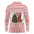 Germany Christmas Long Sleeve Polo Shirt with German Shepherd Dog Gingerbread Tree and Red Holiday Pattern - Wonder Print Shop