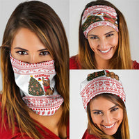 Germany Christmas Neck Gaiter with German Shepherd Dog Gingerbread Tree and Red Holiday Pattern - Wonder Print Shop