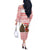 Germany Christmas Off The Shoulder Long Sleeve Dress with German Shepherd Dog Gingerbread Tree and Red Holiday Pattern - Wonder Print Shop