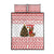 Germany Christmas Quilt Bed Set with German Shepherd Dog Gingerbread Tree and Red Holiday Pattern - Wonder Print Shop