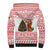 Germany Christmas Sherpa Hoodie with German Shepherd Dog Gingerbread Tree and Red Holiday Pattern - Wonder Print Shop