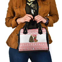 Germany Christmas Shoulder Handbag with German Shepherd Dog Gingerbread Tree and Red Holiday Pattern - Wonder Print Shop