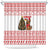Germany Christmas Shower Curtain with German Shepherd Dog Gingerbread Tree and Red Holiday Pattern - Wonder Print Shop