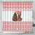 Germany Christmas Shower Curtain with German Shepherd Dog Gingerbread Tree and Red Holiday Pattern - Wonder Print Shop