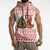 Germany Christmas Sleeveless Hoodie with German Shepherd Dog Gingerbread Tree and Red Holiday Pattern - Wonder Print Shop