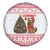 Germany Christmas Spare Tire Cover with German Shepherd Dog Gingerbread Tree and Red Holiday Pattern - Wonder Print Shop