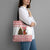 Germany Christmas Tote Bag with German Shepherd Dog Gingerbread Tree and Red Holiday Pattern - Wonder Print Shop