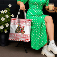 Germany Christmas Tote Bag with German Shepherd Dog Gingerbread Tree and Red Holiday Pattern - Wonder Print Shop