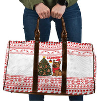 Germany Christmas Travel Bag with German Shepherd Dog Gingerbread Tree and Red Holiday Pattern - Wonder Print Shop