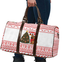 Germany Christmas Travel Bag with German Shepherd Dog Gingerbread Tree and Red Holiday Pattern - Wonder Print Shop
