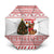 Germany Christmas Umbrella with German Shepherd Dog Gingerbread Tree and Red Holiday Pattern - Wonder Print Shop