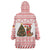Germany Christmas Wearable Blanket Hoodie with German Shepherd Dog Gingerbread Tree and Red Holiday Pattern - Wonder Print Shop