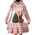 Germany Christmas Wearable Blanket Hoodie with German Shepherd Dog Gingerbread Tree and Red Holiday Pattern - Wonder Print Shop