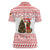 Germany Christmas Women Polo Shirt with German Shepherd Dog Gingerbread Tree and Red Holiday Pattern - Wonder Print Shop
